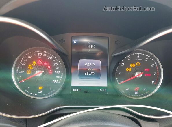 55SWF4KB0GU162459 2016 MERCEDES-BENZ C Silver Widok zestawu wskaźników