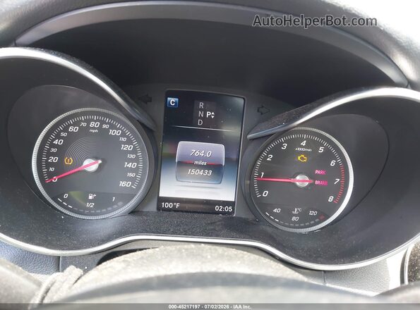 55SWF4KB0GU178368 2016 MERCEDES-BENZ C-CLASS Silver Rear seats view