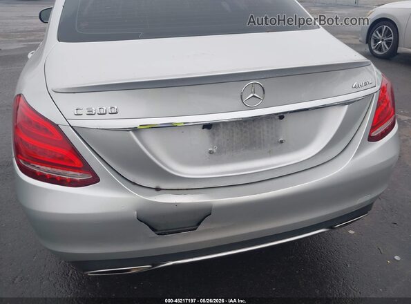 55SWF4KB0GU178368 2016 MERCEDES-BENZ C-CLASS Silver Front view