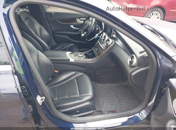 55SWF4KB0HU182681 2017 MERCEDES-BENZ C-CLASS Black Widok wnętrza z przodu