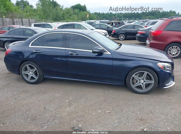 55SWF4KB0HU182681 2017 MERCEDES-BENZ C-CLASS Black Widok wnętrza z tyłu