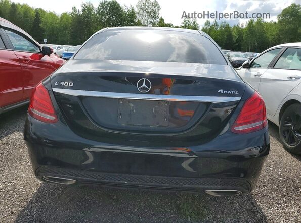 55SWF4KB0HU188187 2017 MERCEDES-BENZ C Black უკანა ხედი