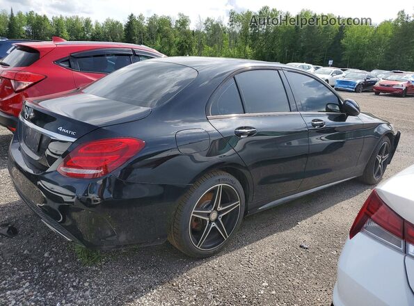55SWF4KB0HU188187 2017 MERCEDES-BENZ C Black უკანა მარჯვენა