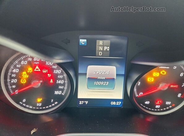 55SWF4KB0HU212519 2017 MERCEDES-BENZ C Black Vista del cuadro de instrumentos