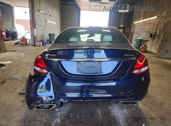 55SWF4KB0JU241850 2018 MERCEDES-BENZ C Blue უკანა ხედი