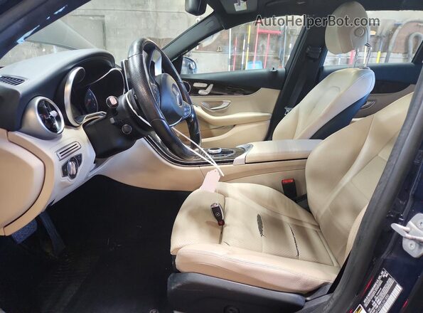 55SWF4KB0JU241850 2018 MERCEDES-BENZ C Blue წინა სალონის ხედი