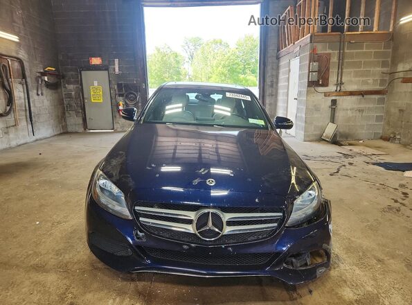 55SWF4KB0JU241850 2018 MERCEDES-BENZ C Blue წინა ხედი