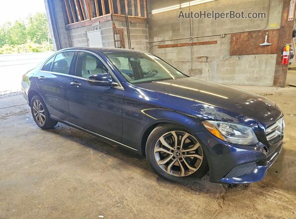 55SWF4KB0JU241850 2018 MERCEDES-BENZ C Blue წინა მარჯვენა