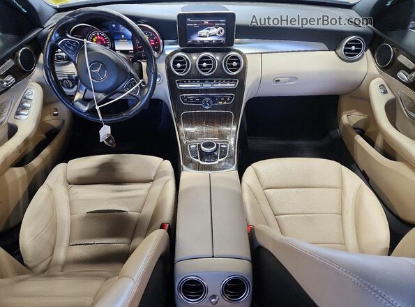 55SWF4KB0JU241850 2018 MERCEDES-BENZ C Blue წინა პანელის ხედი