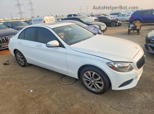 55SWF4KB0JU243002 2018 MERCEDES-BENZ C Белый Передняя правая четверть