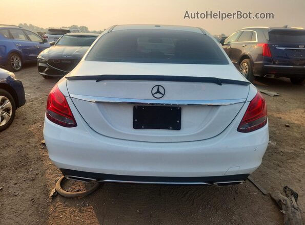 55SWF4KB0JU243002 2018 MERCEDES-BENZ C Белый Вид сзади