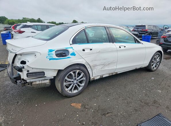 55SWF4KB1GU102643 2016 MERCEDES-BENZ C Белый Задняя правая четверть