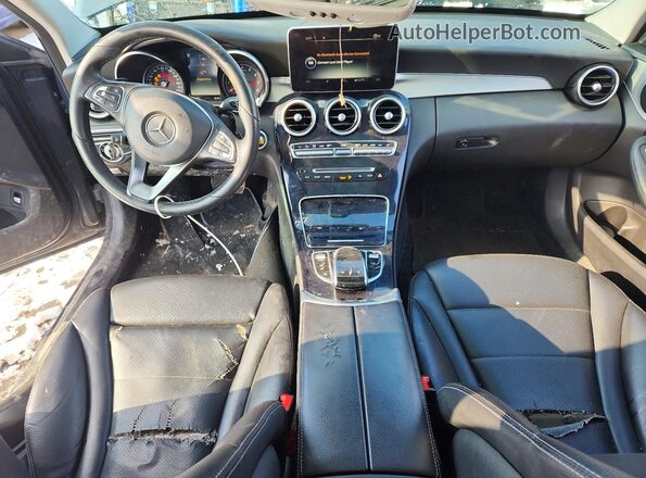55SWF4KB1GU104280 2016 MERCEDES-BENZ C Gray წინა პანელის ხედი