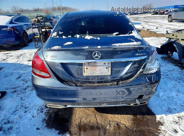 55SWF4KB1GU104280 2016 MERCEDES-BENZ C Gray უკანა ხედი