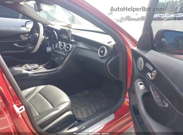 55SWF4KB1GU105865 2016 MERCEDES-BENZ C-CLASS Red Widok wnętrza z przodu