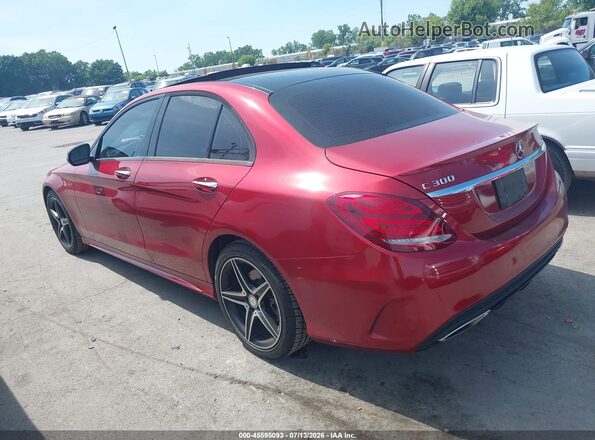 55SWF4KB1GU105865 2016 MERCEDES-BENZ C-CLASS Red Tył lewy