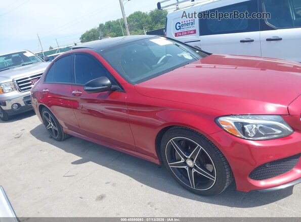 55SWF4KB1GU105865 2016 MERCEDES-BENZ C-CLASS Red Widok wnętrza z tyłu
