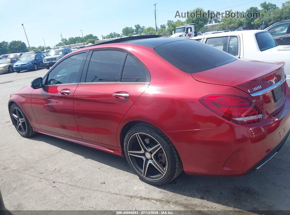 55SWF4KB1GU105865 2016 MERCEDES-BENZ C-CLASS Red Widok wnętrza 360 stopni