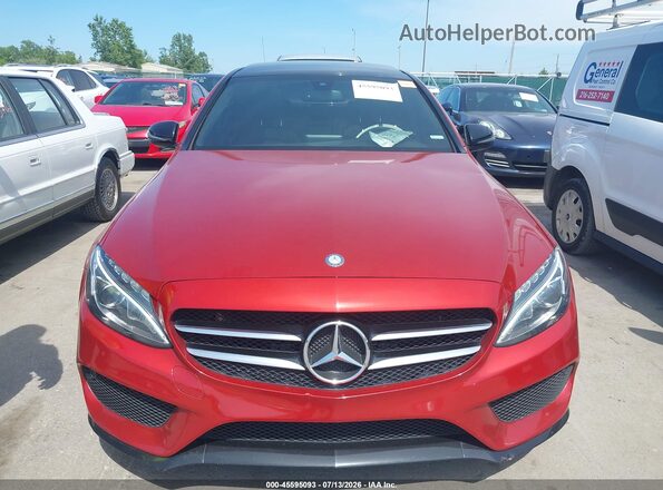 55SWF4KB1GU105865 2016 MERCEDES-BENZ C-CLASS Red Widok zestawu wskaźników