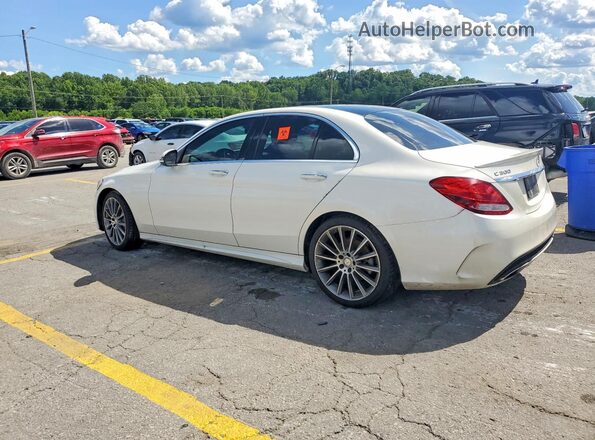 55SWF4KB1GU106224 2016 MERCEDES-BENZ C White Rear left