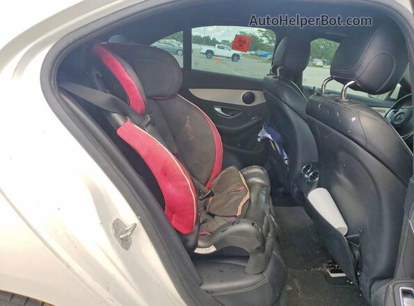 55SWF4KB1GU106224 2016 MERCEDES-BENZ C White Rear seats view