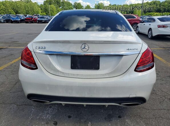 55SWF4KB1GU106224 2016 MERCEDES-BENZ C White Rear view
