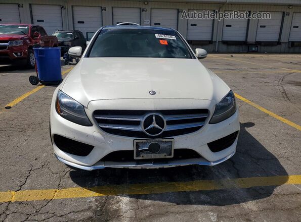 55SWF4KB1GU106224 2016 MERCEDES-BENZ C White Front view
