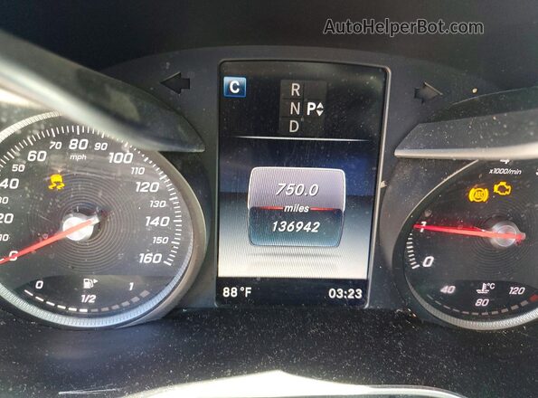 55SWF4KB1GU106224 2016 MERCEDES-BENZ C White Instrument cluster view