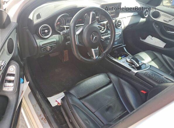 55SWF4KB1GU106224 2016 MERCEDES-BENZ C White Dashboard view