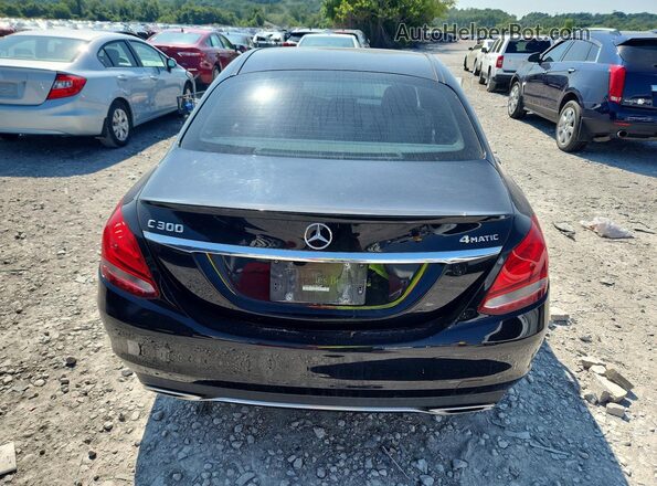 55SWF4KB1GU106840 2016 MERCEDES-BENZ C Black Rear view