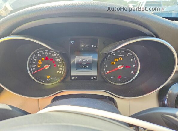 55SWF4KB1GU106840 2016 MERCEDES-BENZ C Black Instrument cluster view