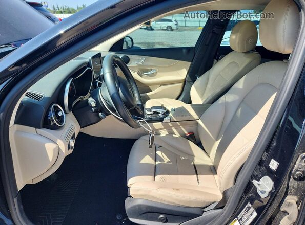 55SWF4KB1GU106840 2016 MERCEDES-BENZ C Black Front interior view