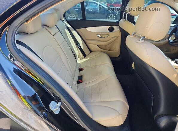 55SWF4KB1GU106840 2016 MERCEDES-BENZ C Black Rear seats view