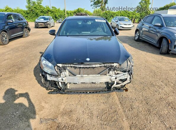 55SWF4KB1GU113366 2016 MERCEDES-BENZ C Black Front view