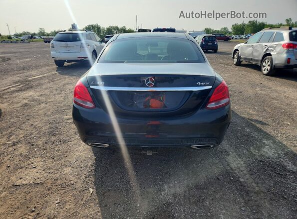 55SWF4KB1GU113366 2016 MERCEDES-BENZ C Black Rear view