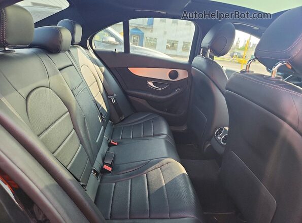 55SWF4KB1GU113366 2016 MERCEDES-BENZ C Black Rear seats view