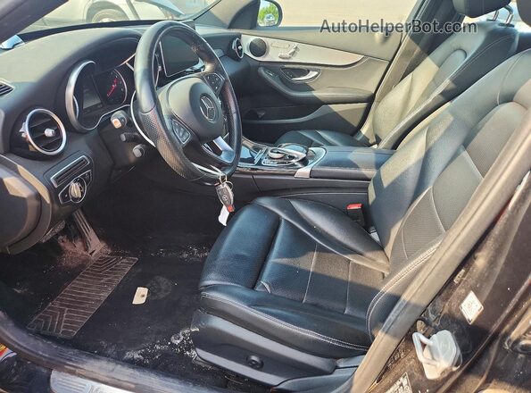 55SWF4KB1GU113366 2016 MERCEDES-BENZ C Black Front interior view