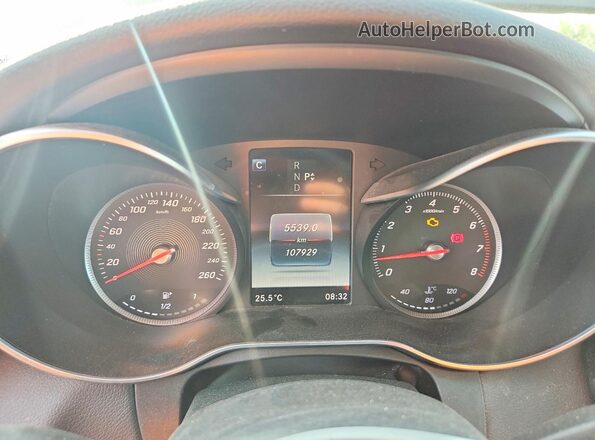 55SWF4KB1GU113366 2016 MERCEDES-BENZ C Black Instrument cluster view