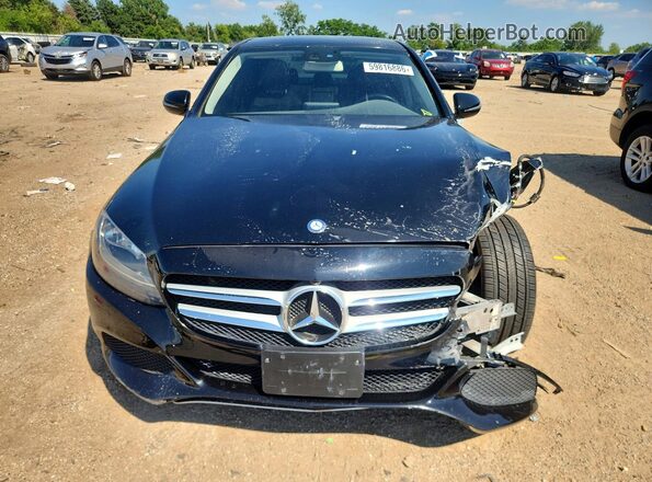 55SWF4KB1GU120480 2016 MERCEDES-BENZ C Black Вид спереду