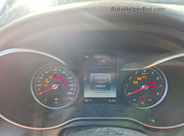 55SWF4KB1GU120480 2016 MERCEDES-BENZ C Black Вид щитка приладів