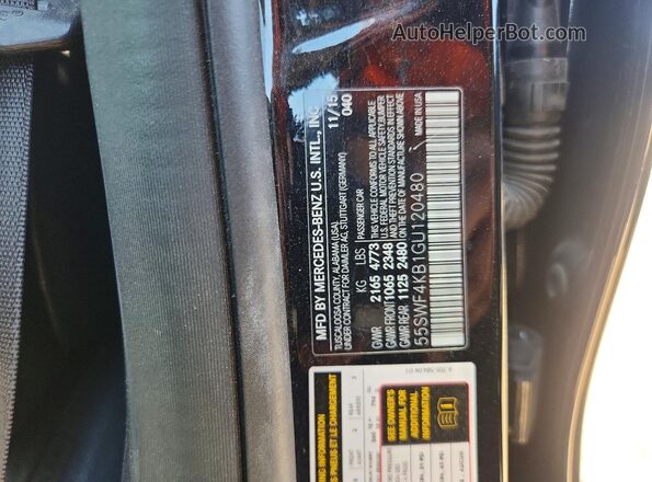 55SWF4KB1GU120480 2016 MERCEDES-BENZ C Black Вид підкапотного простору