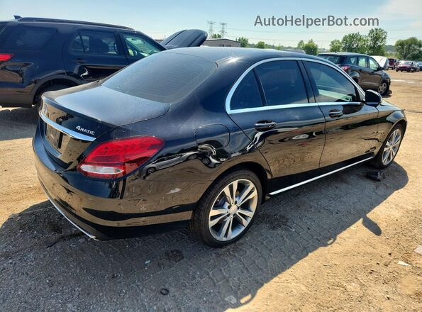 55SWF4KB1GU120480 2016 MERCEDES-BENZ C Black Задня права чверть