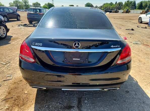 55SWF4KB1GU120480 2016 MERCEDES-BENZ C Black Вид ззаду