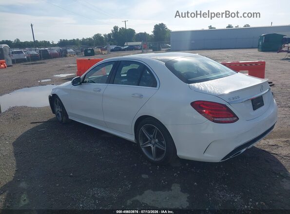 55SWF4KB1GU137344 2016 MERCEDES-BENZ C-CLASS White Հետևի ձախ