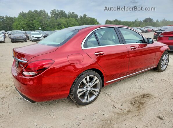 55SWF4KB1GU151664 2016 MERCEDES-BENZ C Красный Задняя правая четверть