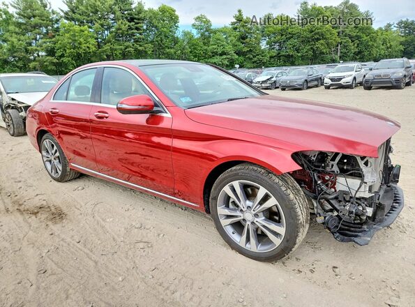 55SWF4KB1GU151664 2016 MERCEDES-BENZ C Красный Передняя правая четверть