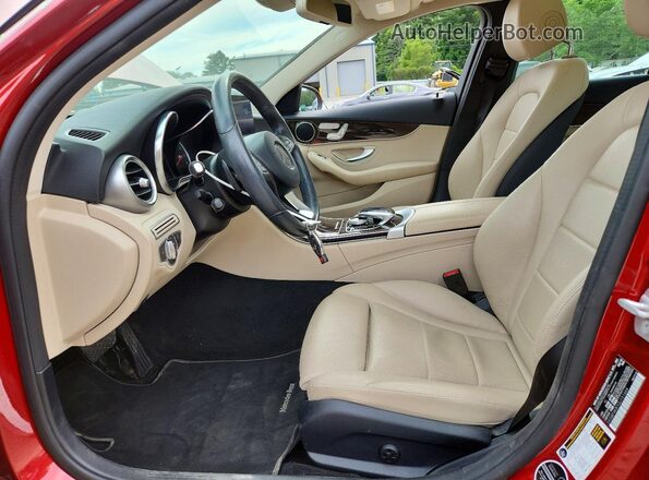55SWF4KB1GU151664 2016 MERCEDES-BENZ C Красный Вид салона спереди