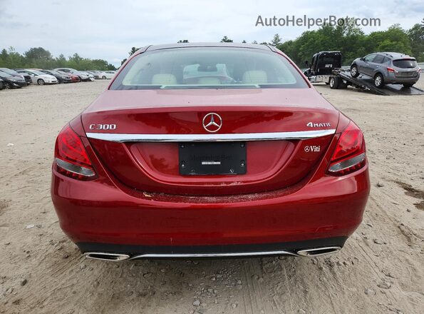 55SWF4KB1GU151664 2016 MERCEDES-BENZ C Красный Вид сзади