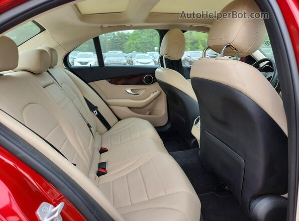 55SWF4KB1GU151664 2016 MERCEDES-BENZ C Красный Вид задних сидений
