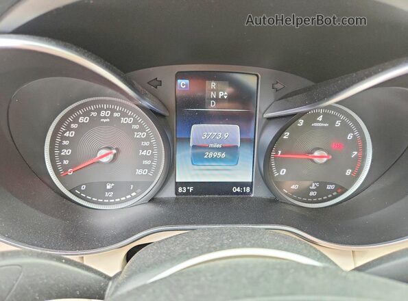 55SWF4KB1GU151664 2016 MERCEDES-BENZ C Красный Вид щитка приборов
